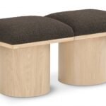 Pavilion Boucle Fabric Upholstered 2pc. Modular Bench