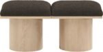 Pavilion Boucle Fabric Upholstered 2pc. Modular Bench - Image 3