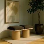 Pavilion Boucle Fabric Upholstered 2pc. Modular Bench - Image 2