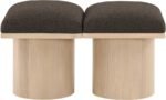 Pavilion Boucle Fabric Upholstered 2pc. Modular Bench - Image 3