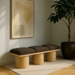 Pavilion Boucle Fabric Upholstered 3pc. Modular Bench - Image 2