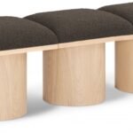 Pavilion Boucle Fabric Upholstered 3pc. Modular Bench