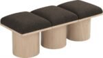 Pavilion Boucle Fabric Upholstered 3pc. Modular Bench - Image 5