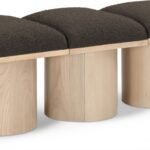Pavilion Boucle Fabric Upholstered 3pc. Modular Bench