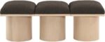 Pavilion Boucle Fabric Upholstered 3pc. Modular Bench - Image 3