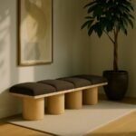 Pavilion Boucle Fabric Upholstered 4pc. Modular Bench - Image 2