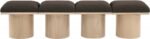 Pavilion Boucle Fabric Upholstered 4pc. Modular Bench - Image 3