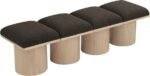 Pavilion Boucle Fabric Upholstered 4pc. Modular Bench - Image 5