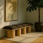 Pavilion Boucle Fabric Upholstered 4pc. Modular Bench - Image 2