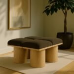 Pavilion Boucle Fabric Upholstered 4pc. Modular Bench - Image 2