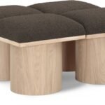 Pavilion Boucle Fabric Upholstered 4pc. Modular Bench