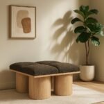 Pavilion Boucle Fabric Upholstered 4pc. Modular Bench - Image 2