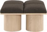 Pavilion Boucle Fabric Upholstered 4pc. Modular Bench - Image 3