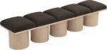 Pavilion Boucle Fabric Upholstered 5pc. Modular Bench - Image 5