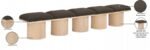Pavilion Boucle Fabric Upholstered 5pc. Modular Bench - Image 8