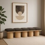 Pavilion Boucle Fabric Upholstered 5pc. Modular Bench - Image 2