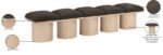 Pavilion Boucle Fabric Upholstered 5pc. Modular Bench - Image 7
