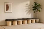 Pavilion Boucle Fabric Upholstered 6pc. Modular Bench - Image 2
