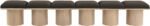 Pavilion Boucle Fabric Upholstered 6pc. Modular Bench - Image 3