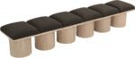 Pavilion Boucle Fabric Upholstered 6pc. Modular Bench - Image 5