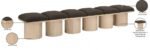 Pavilion Boucle Fabric Upholstered 6pc. Modular Bench - Image 7