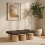 Pavilion Boucle Fabric Upholstered 6pc. Modular Bench - Image 2