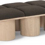 Pavilion Boucle Fabric Upholstered 6pc. Modular Bench