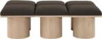 Pavilion Boucle Fabric Upholstered 6pc. Modular Bench - Image 3