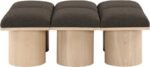 Pavilion Boucle Fabric Upholstered 6pc. Modular Bench - Image 3