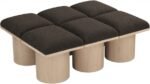 Pavilion Boucle Fabric Upholstered 6pc. Modular Bench - Image 5