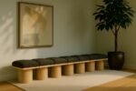 Pavilion Boucle Fabric Upholstered 7pc. Modular Bench - Image 2