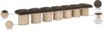 Pavilion Boucle Fabric Upholstered 7pc. Modular Bench - Image 7