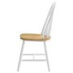 CINDER WOOD DINING SIDE CHAIR WHITE (SET OF 4) - Image 6