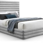 Maxwell Linen Textured Fabric Upholstered Bed