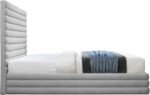 Maxwell Linen Textured Fabric Upholstered Bed - Image 4