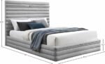 Maxwell Linen Textured Fabric Upholstered Bed - Image 7
