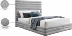 Maxwell Linen Textured Fabric Upholstered Bed - Image 8