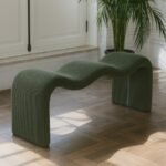 Willow Corduroy Fabric Upholstered Bench - Image 2