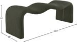 Willow Corduroy Fabric Upholstered Bench - Image 10