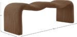Willow Corduroy Fabric Upholstered Bench - Image 10
