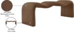 Willow Corduroy Fabric Upholstered Bench - Image 11
