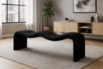 Willow Chenille Fabric Upholstered Bench - Image 2
