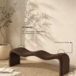 Willow Chenille Fabric Upholstered Bench - Image 11