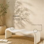 Willow Chenille Fabric Upholstered Bench - Image 11