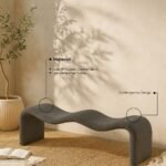 Willow Chenille Fabric Upholstered Bench - Image 11