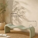 Willow Chenille Fabric Upholstered Bench - Image 11