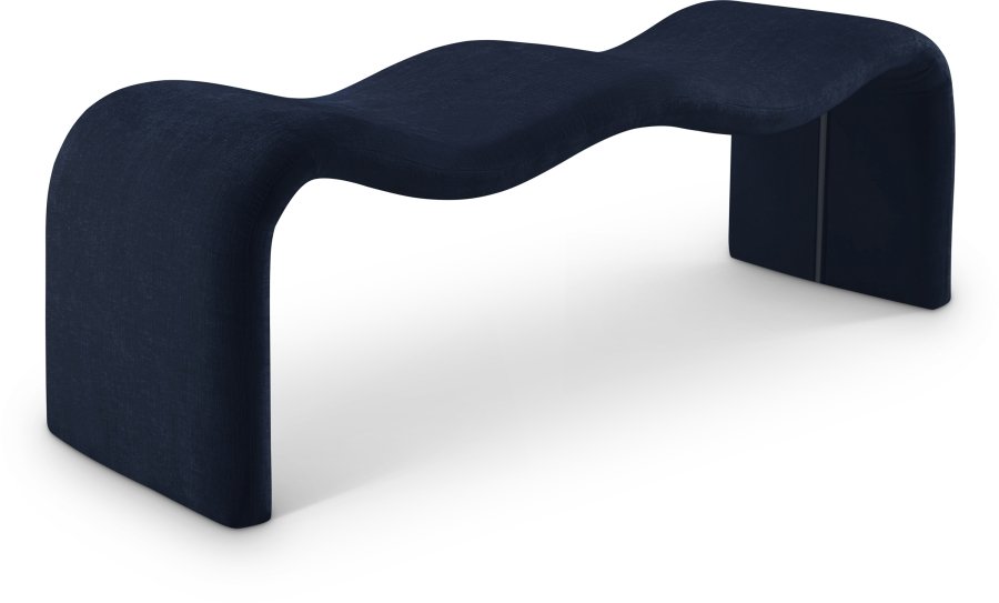 42076.jpg Willow Chenille Fabric Upholstered Bench - Image 1