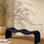 Willow Chenille Fabric Upholstered Bench - Image 11