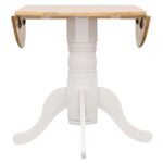 ALLISON 5-PIECE ROUND DROP LEAF DINING TABLE SET WHITE - Image 5