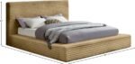 Dexter Corduroy Fabric Upholstered Bed - Image 7